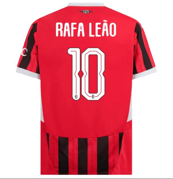 (image for) RAFA LEÃO #10 AC Milan Home Jersey 2024/25 - UCL Font